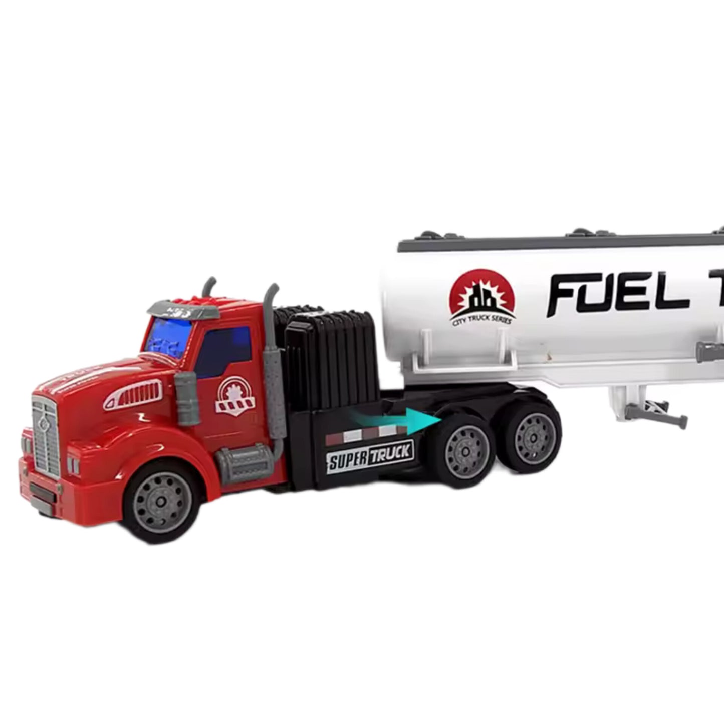 Red RC Truck 1:48 Remote Control Car Engineering Vehicle Semi-trailer Tanker Radio Control Toys for Boys Children