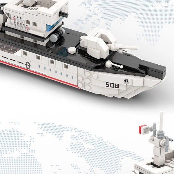 LEGO Toy Type 081 Mine Countermeasures Ship Block Set 380 Pieces
