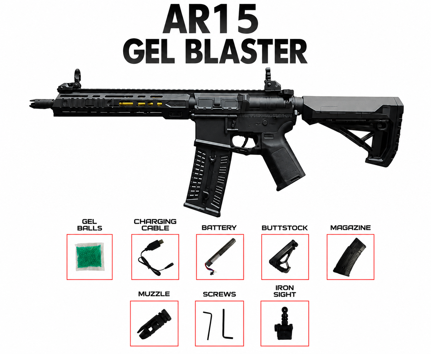 F4 AR-15 Gel Blaster 3000 Gel Bullets Free