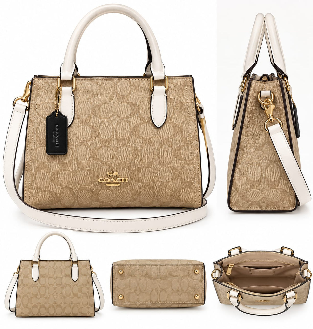 Coach Elegant Monogram Structured Tote Bag (A Grade)
