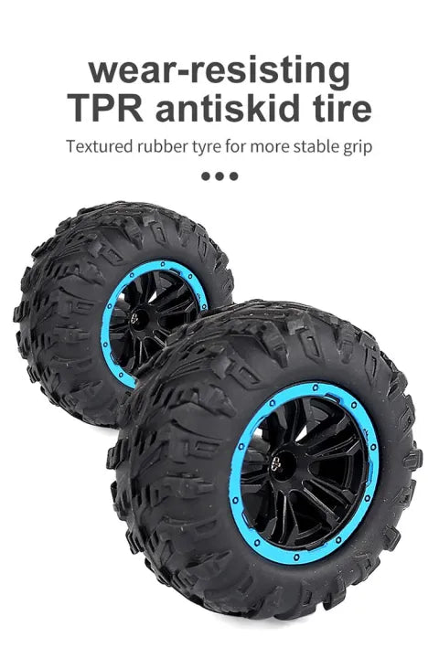 RC Monster Truck – LED Lights, Big-Wheel Adventure, High-Speed Radio Control