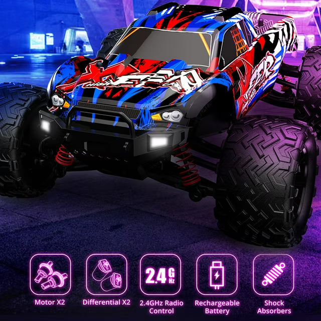 Remote Control Car 116 2.4GHz 40kmh All Terrain Off Road Trucks 4WD Climbing Car Gifts Full Scale for Adults