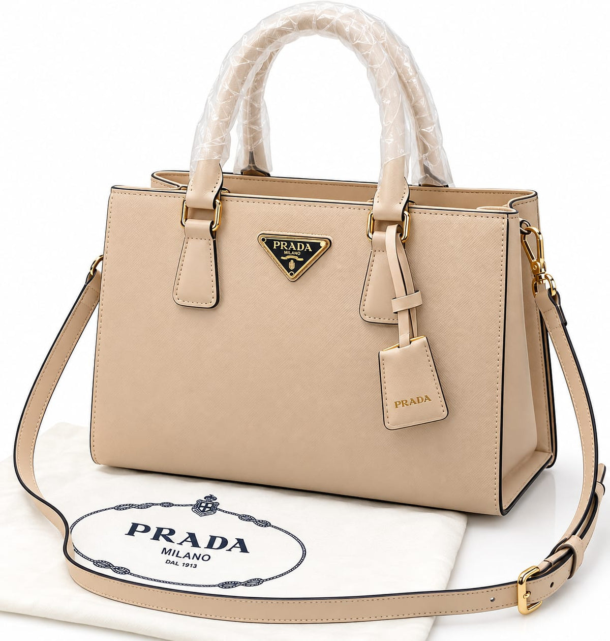 Prada Saffiano-Style Structured Tote Bag (A Grade)