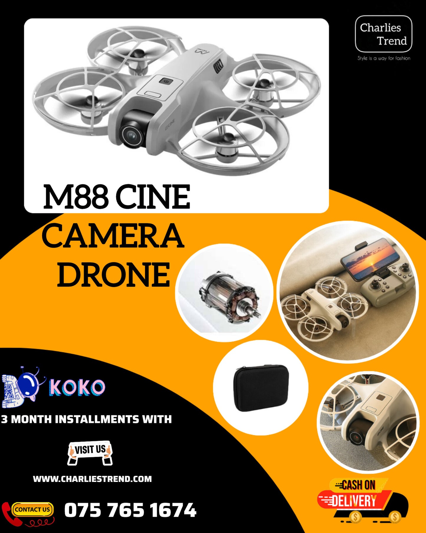 M88 Cine drone with brushless motor