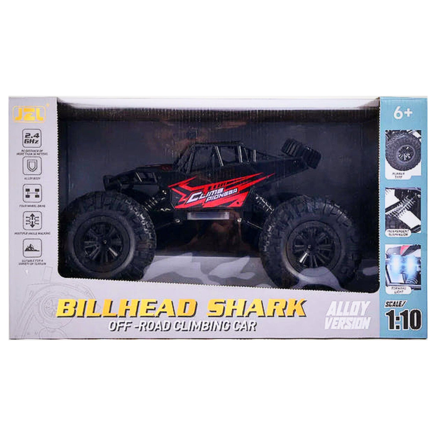 Billhead Shark Alloy Edition: 1:10 Scale Off-Road Climbing Remote Control Car - Conquer Any Terrain