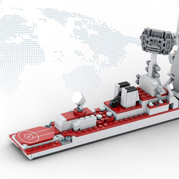 LEGO TOY MILITARY SERIES 3524 VARYAG AIRCRAFT CARRIER DESTROYER SUBMARINE MOC NAVY BLOCK SET 396 PIECES