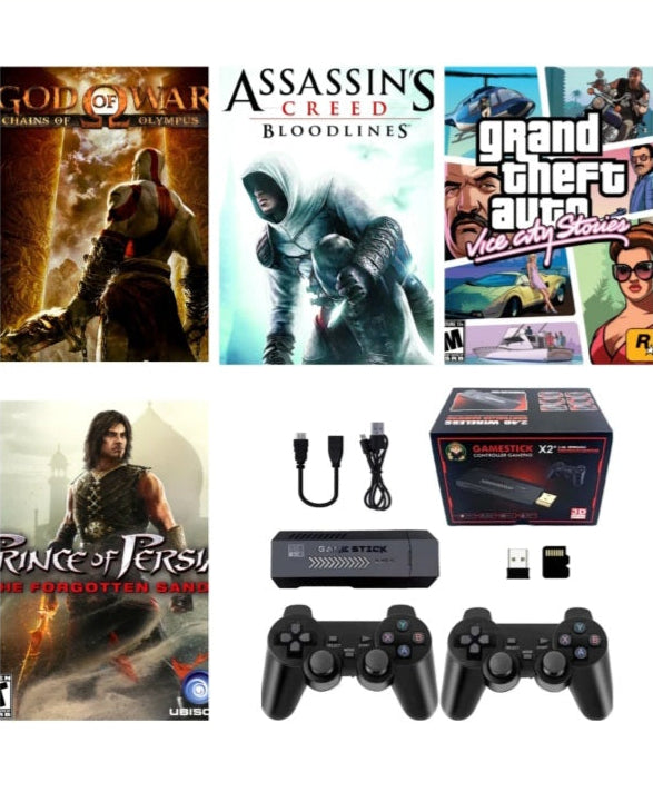 128 gb X2 Plus Game PSP Stick Built-in 40000 Games 128GB 2.4G Wireless Controller HD Retro Video Game Console 4k HD Video Game Console