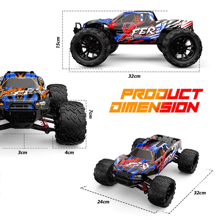 Remote Control Car 116 2.4GHz 40kmh All Terrain Off Road Trucks 4WD Climbing Car Gifts Full Scale for Adults