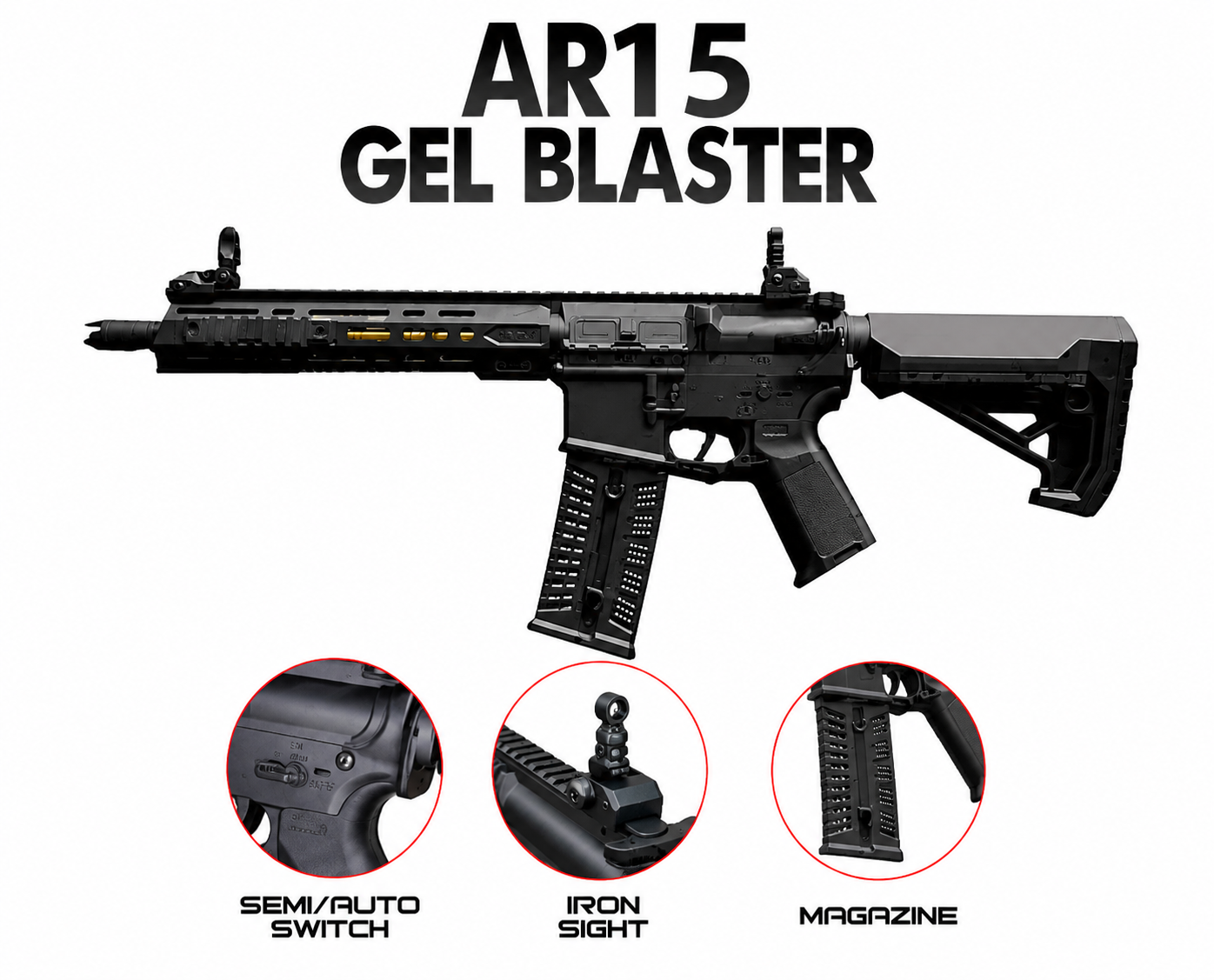 F4 AR-15 Gel Blaster 3000 Gel Bullets Free