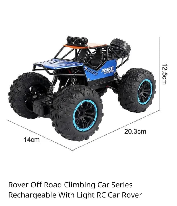 RC Monster Truck – LED Lights, Big-Wheel Adventure, High-Speed Radio Control