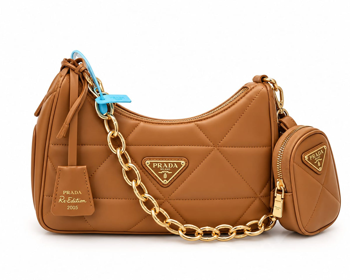 Prada Quilted Leather Shoulder Bag (A Grade)