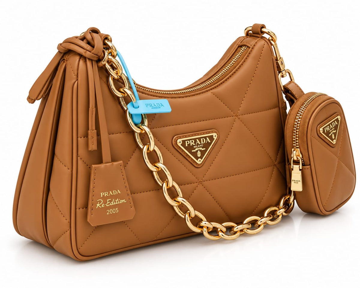 Prada Quilted Leather Shoulder Bag (A Grade)