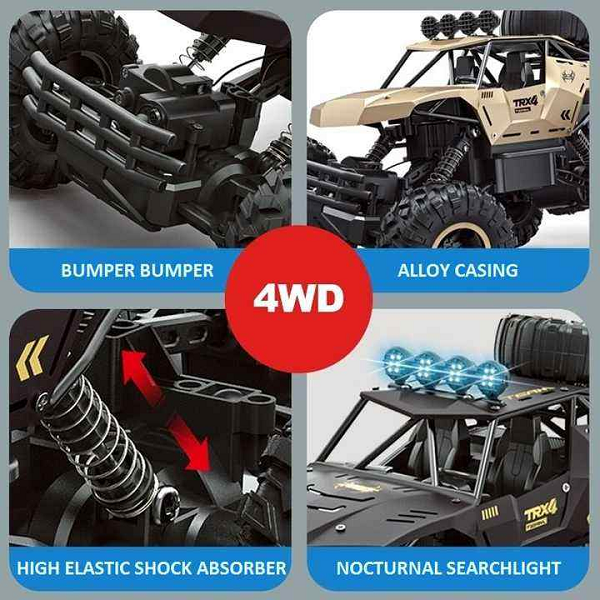 Diecast Electric Climbing High-Speed Drive Drift Alloy Remote Control Car Off Road RC Rock Crawler Vehicle Car